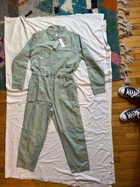 Outerknown Sage Green Utility Jumpsuit